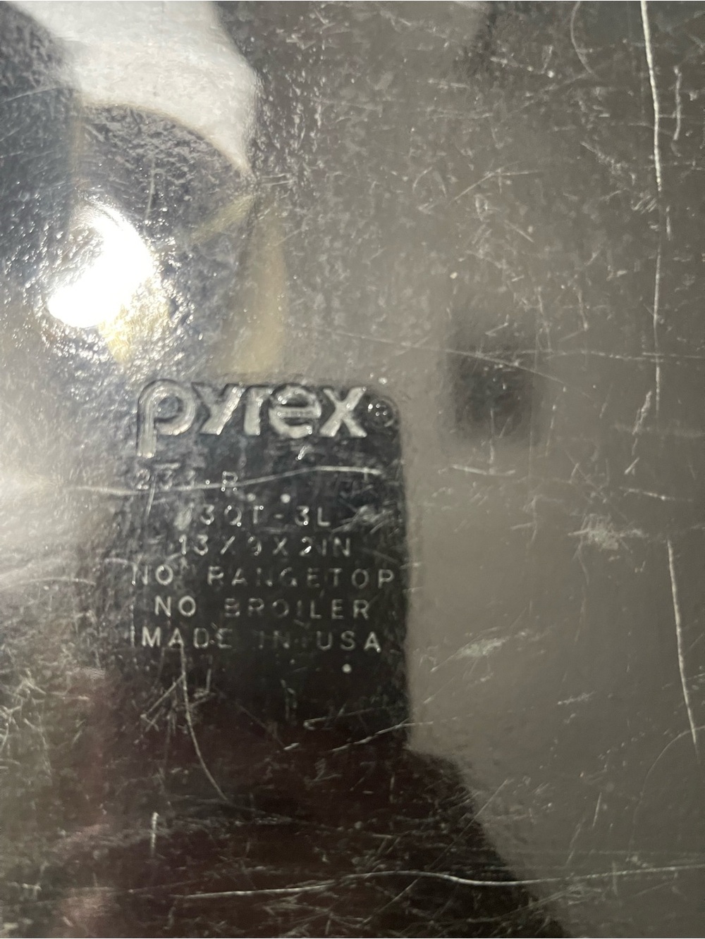 Vintage Pyrex Clear Glass Rectangular Baking Dish - Transparent Glass - Picture 5 of 5